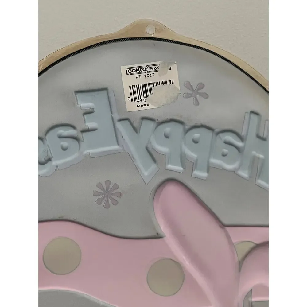 Vintage LoomCo. Happy Easter Bunny Vacuform 3D Wall Decoration